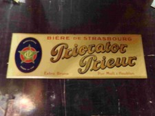 TOLE ANCIENNE NO EMAIL BIERE BRASSERIE  EXTRA BRUNE  PRIORATOR PRIEUR STRASBOURG