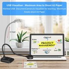 Document Camera for Teachers Webcam and Overhead Camera for Classroom with Mi...