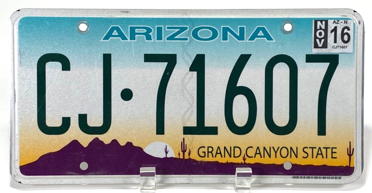 2000's Arizona License Plate - CJ-71607 - Grand Canyon State
