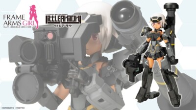 Frame Arms Girl Gorai Kai [Black] with FGM148 type Anti-Tank Missile Model Kit