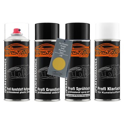 Autolack Spraydosen Set Kunststoff für Chrysler VJB Golden Rush Metallic Perl X.