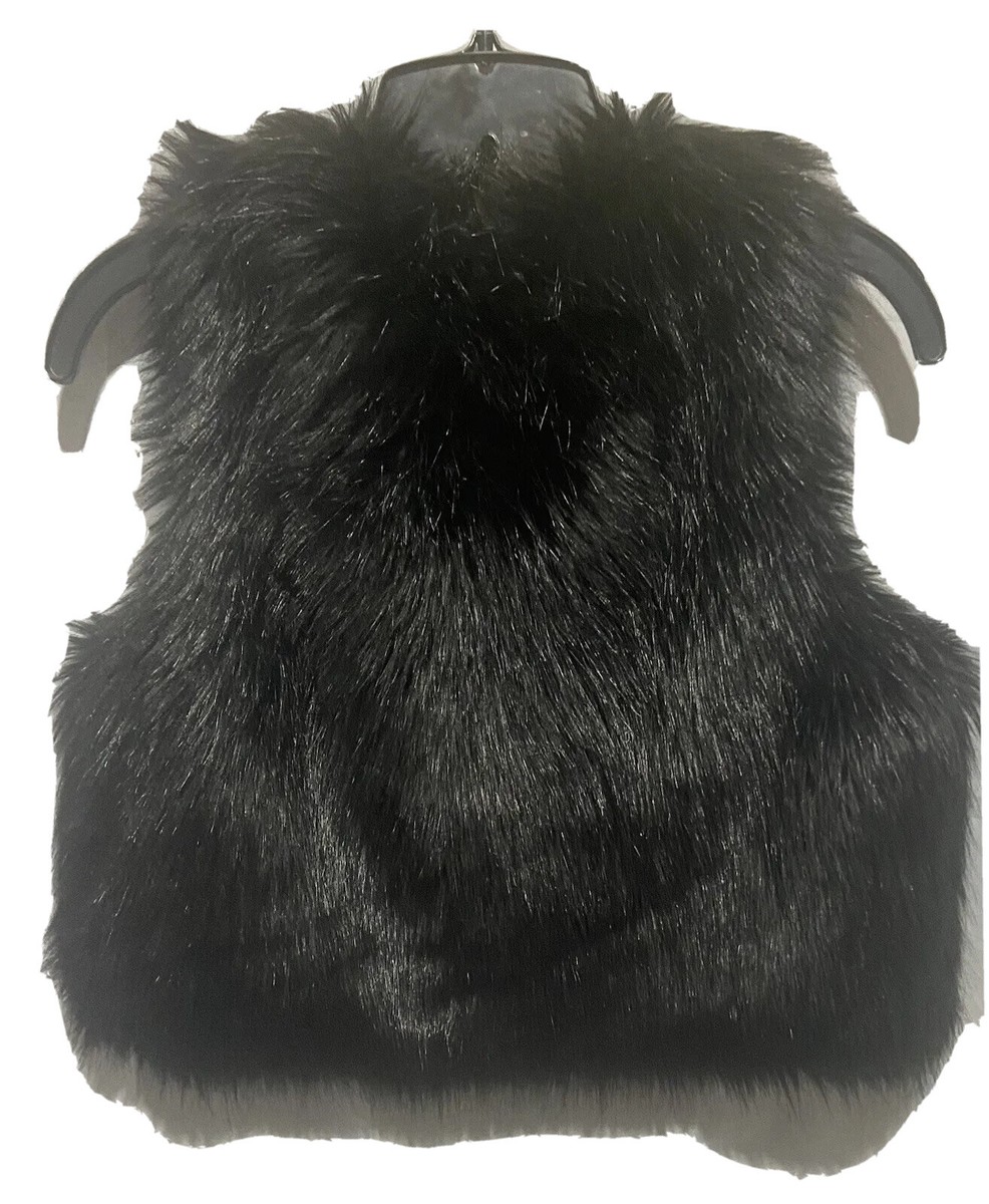 トップス Polo Ralph Lauren Black Fur Vest Polo Ralph Lauren Girls Black Faux Fur Vest Size 16 (X-Large