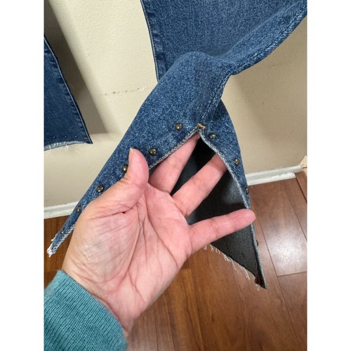 Neu TORRID High Rise Straight Distressed Raw Hem Button Fly Nieten Jeans Gr. 16T - Bild 7 von 13