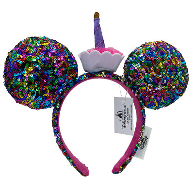 Happy Birthday Cupcake Cake  // Disney Parks Minnie Mickey Ears Headband Happy Birthday Mickey Ears Hat Brings the Party to Disney  main image 4