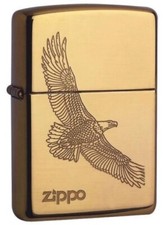 ZIPPO "BIG EAGLE" POLISHED BRASS LIGHTER / 60001332 * NEW in BOX *