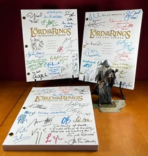 Lord of the Rings Trilogy Scripts Signed- Autograph Reprints- 3 Scripts- Gandalf