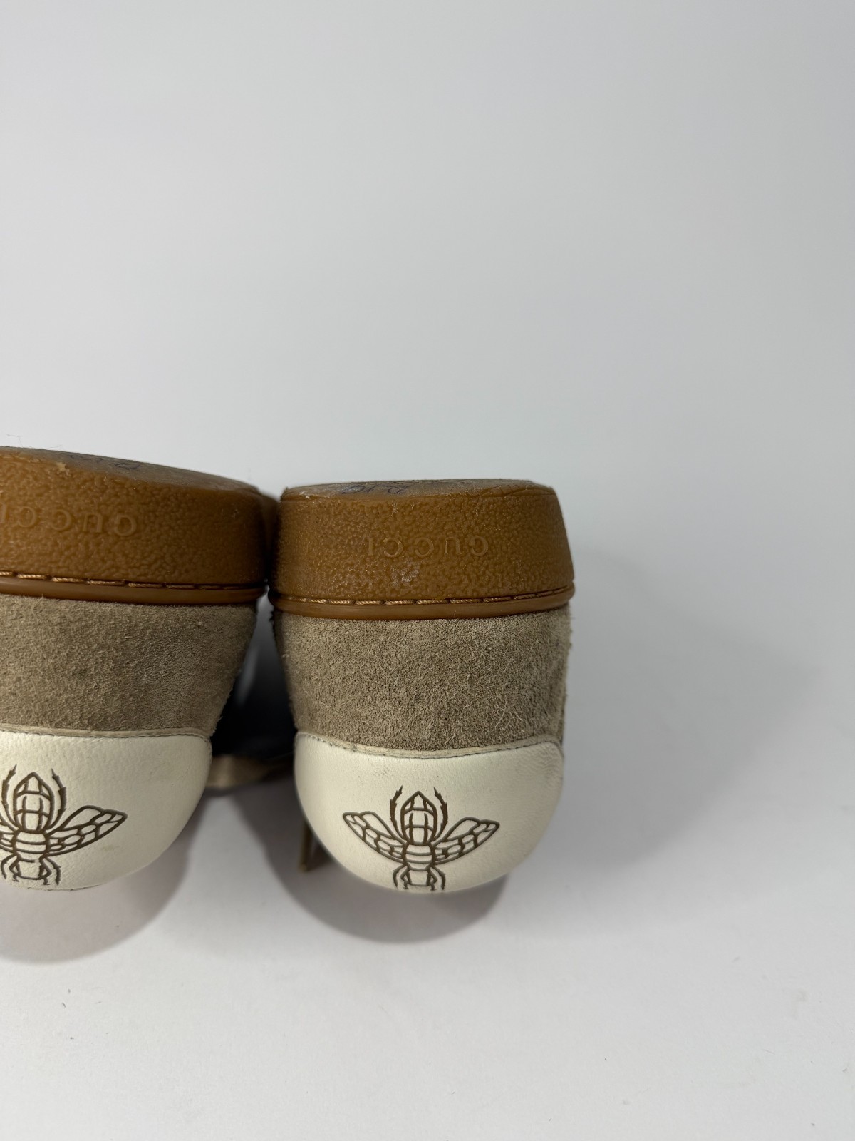 Gucci Multicolor Leather And Suede Ace Bee Web Low Top Sneakers Size 7 UK / 8 US thumbnail 7