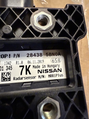 Genuine Nissan Distance Sensor 28438-5BN0A 2017-2019 MURANO OEM NEW! - Picture 3 of 6