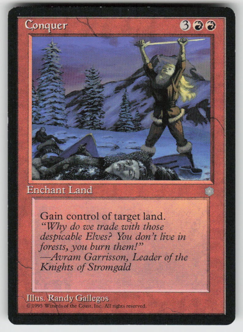 Conquer Uncommon Ice Age MTG Moderately Played 1995