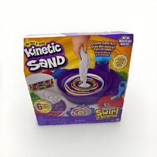 NEW THE ONE ONLY KINETIC SAND DELUXE SWIRL N SUPRISE SET WITH 6 COLORS 2.4lbs