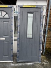 Brand New  Anthracite Grey Composite Door In A Grey Frame 900 X 2080 Mm