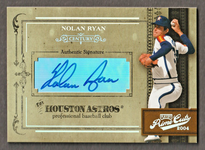 Nolan Ryan 2004 Prime Cuts Autograph #8/34 Houston Astros HOFer Perfect Auto