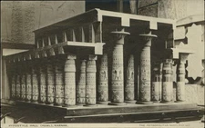 RPPC Karnak Egypt Hypostyle Hall model 1924-49 unused real photo postcard