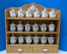 1995 Precious Moments Complete Spice Jar Set - Friendship Is The Spice Of Life