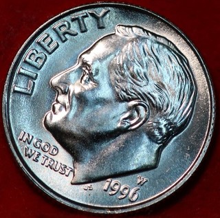 Uncirculated 1996 W West Point Mint Clad Roosevelt Dime