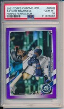 2021 Topps Chrome Update Taylor Trammell RC Purple Refractor #USC8 PSA 10 POP 2