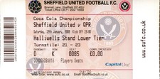 Sheffield United v Queens Park Rangers 12/01/08 Ticket Championship