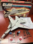 G.I. Joe Complete skystriker 2 parachutes box instructions and file card