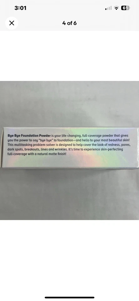 I Bye Bye Foundation Power Full Coverage 3D Skin Flex Medium Tan .30oz - Image 4 of 4