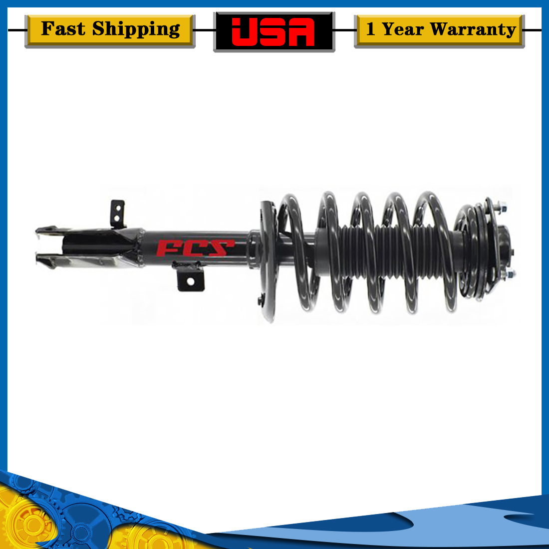 FCS Front Left Strut Shock for 2012-2017 Jeep Compass 4WD FWD