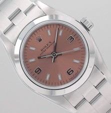 Rolex Oyster Perpetual 76080 25mm Salmon Index Arabic Dial Steel Auto Lady Watch