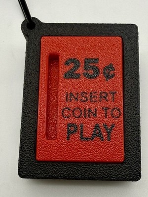 Arcade Coin Slide/Return Keychain With Mechanical Button. X1