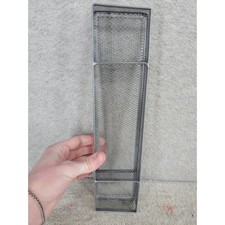 Mesh Desk Organizer Pen Pencil Holder Storage Tray Silver Metal