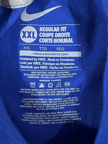 NIKE Los Angeles Dodgers LA Sign RARE! Tee Shirt 2XL XXL Gloves Blue 2020 - Picture 4 of 7