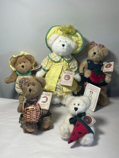Boyds Bears Lot of 5 Plush: Annie Pipley Sweetie & Shay McLemon Wishkabibble