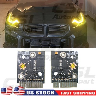 Yellow LED DRL Daytime Running Light Boards For 22-24 BMW 2 Series M2 G42 G87