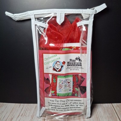 Pine Mountain Designs Tie One On CHRISTMAS EXPRESSIONS #368 Sham Cross Stitch 