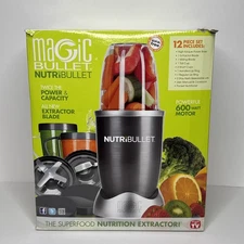NutriBullet NBR-1201 High-Speed Blender Mixer, Gray Magic Bullet, New Open Box