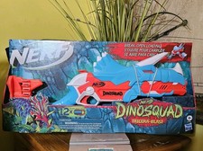 NERF Dino Squad Tricera-Blast Soft Dart Blaster Gun - New