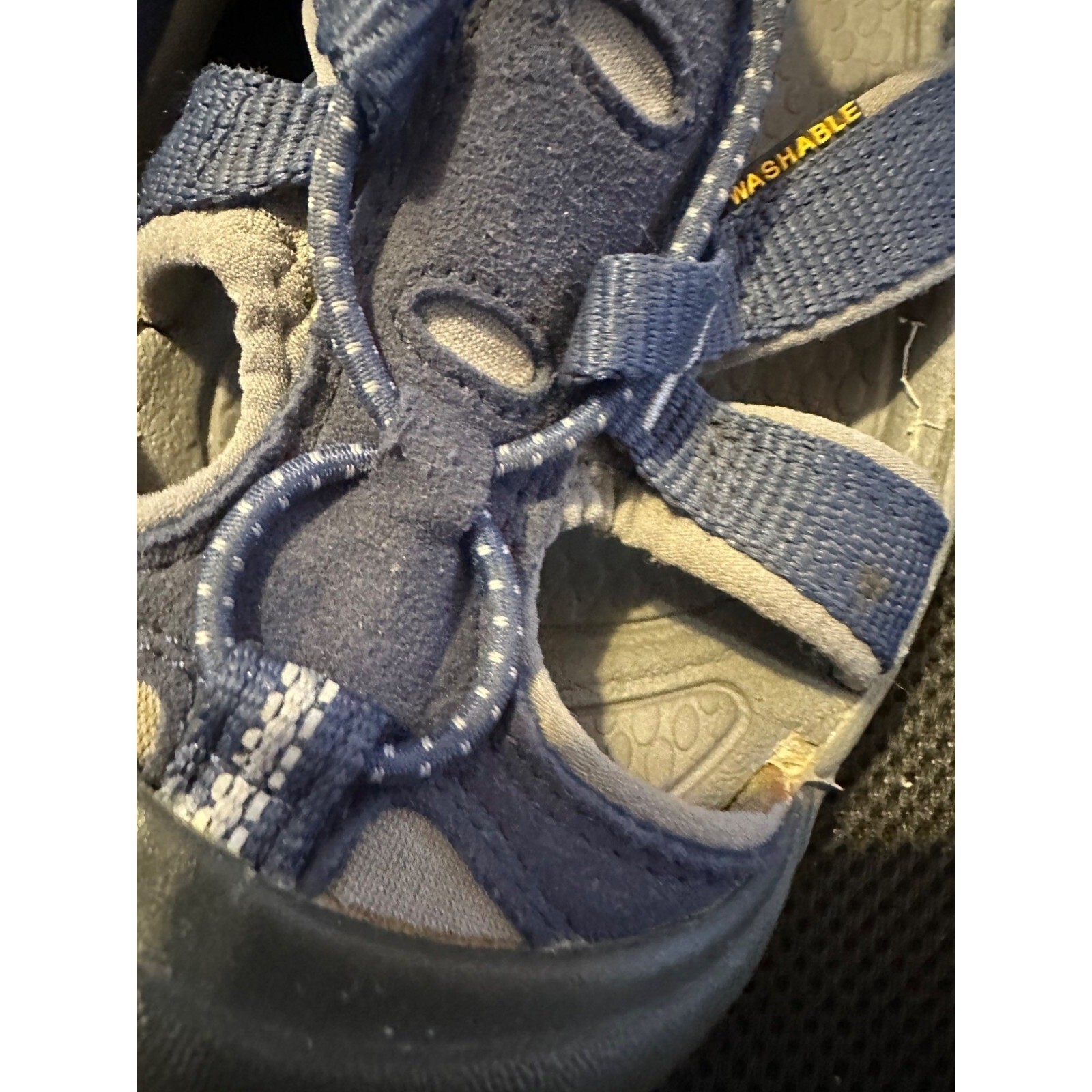 Sandali impermeabili Keen Youth taglia 4 EU 36 blu e grigio con suola in gomma