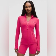 Lululemon NWT Define Jacket Nulu Raspberry Coulis Full Zipper Size 12
