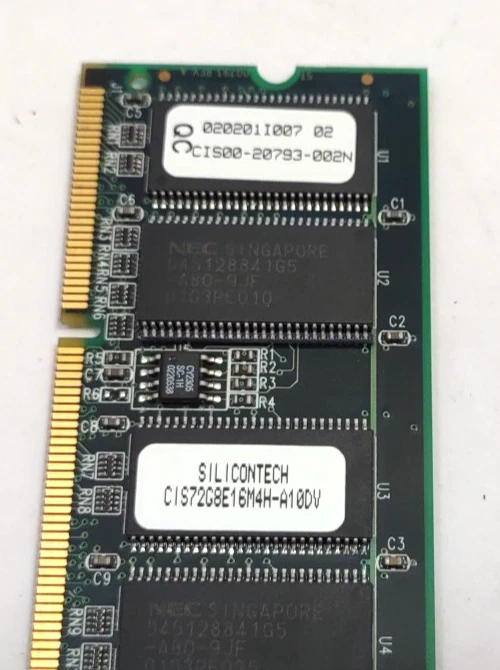 Cisco CIS72G8E16M4H-A10DV 128MB 144-Pin PC133 SDRAM SODIMM - Image 2 of 3