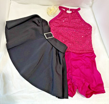Weissman Kitty's Debut 16254 - Dance Costume - Pink  Black - Pre-owned - 2 pc