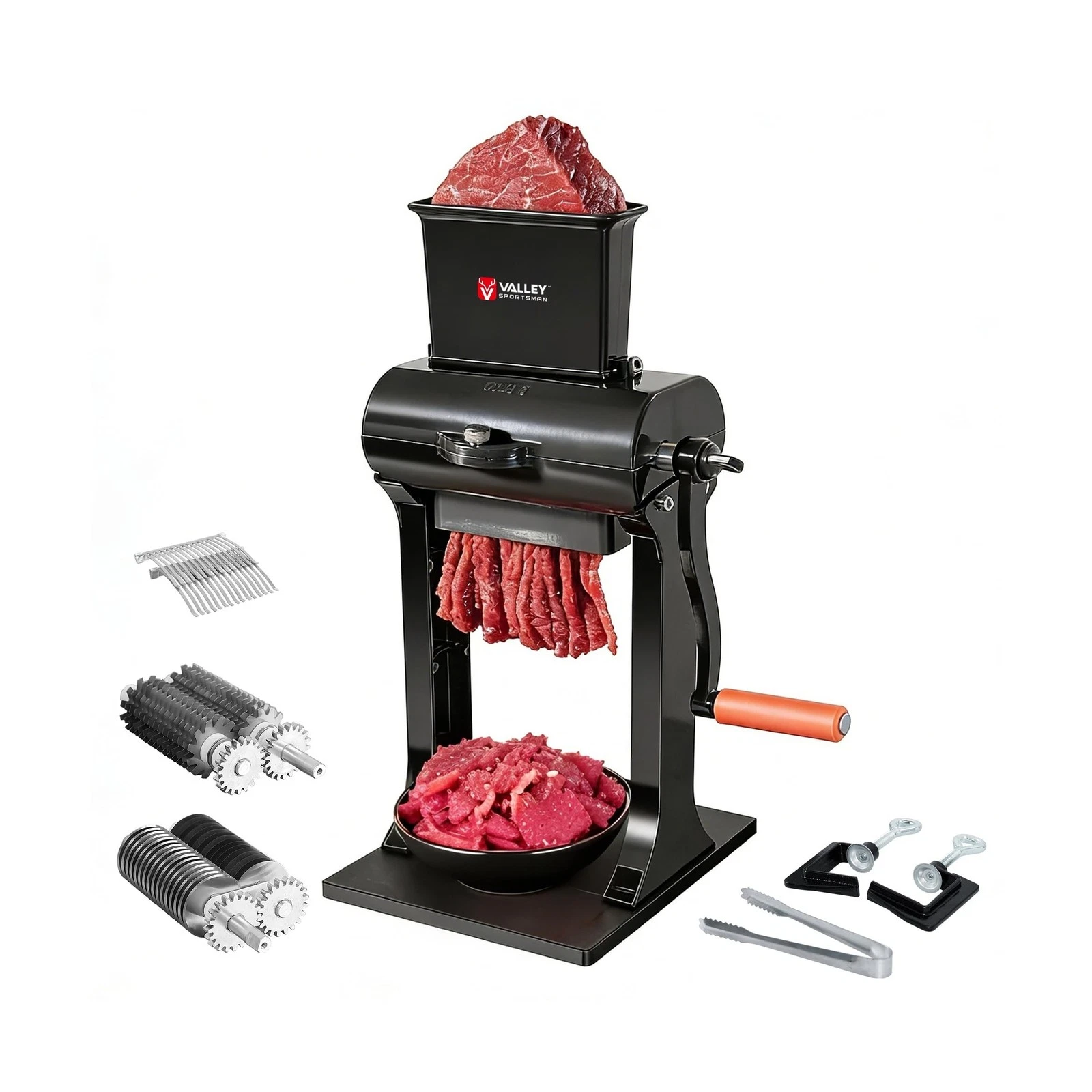 Manual Meat Tenderizer Jerky Slicer - 2 in 1 Commercial Meat Tenderizer Machi...