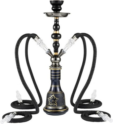 Complete Hookah Set 4 Hose Shisha with Accessories set for Party Black PC