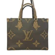 EGA Louis Vuitton Monogram Reverse On The Go MM 2WAY Tote Hand Bag*/2BJ3081