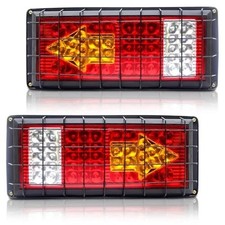 2pcs Turn Signal Brake Reverse Taillight LED Truck Tail Lights Square and Arrow