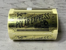 Polar Express Gold Train Tickety Sticker 200 Count Roll (3 1/2" W x 1 3/4" H)