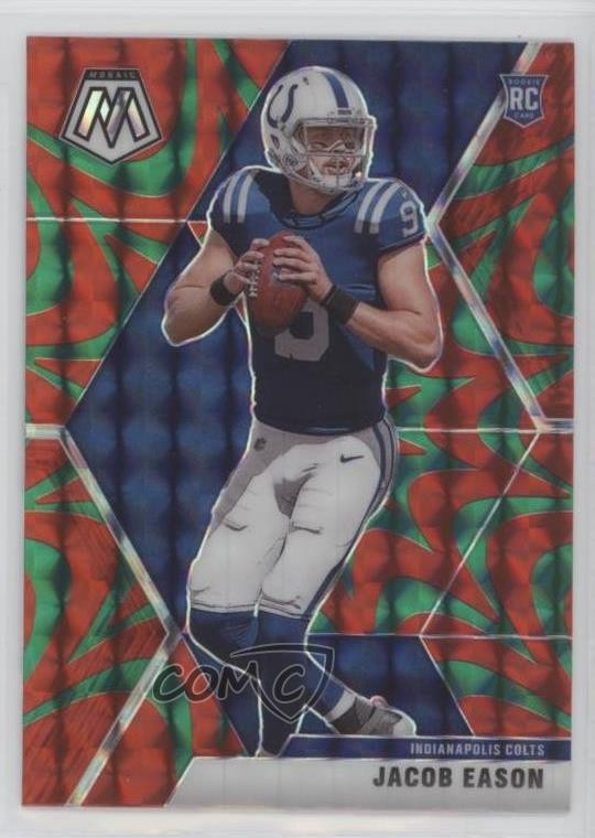 2020 Panini Mosaic Rookies Reactive Green Mosaic Prizm Jacob Eason #236 0a6