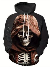 Skull Halloween Theme Hoodie 3D All Over Print Unisex Hoodie