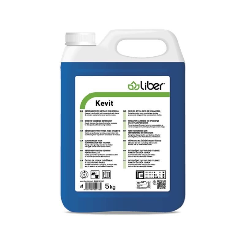 Kevit 5lt: Detergente Professionale per Vetrate con Stecca
