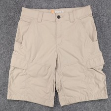 Carhartt Force Tappen Cargo Shorts Mens 30 Tan Relaxed Fit Nylon Stretch 103580