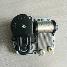 Sankyo Music Box "Silver Bells" Wind Up Mechanism Rotating Plastic Base