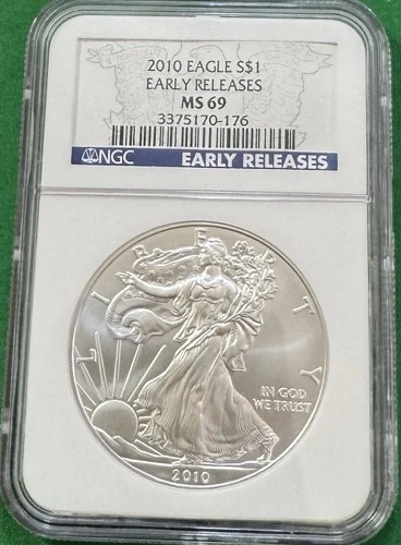 2010 American Silver Eagle NGC MS 69  Early Releases