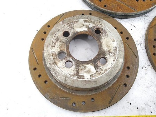 02 03 04 05 06 BMW Mini Cooper Brake Rotor Set Of 4 Drilled & Slotted - Picture 2 of 12