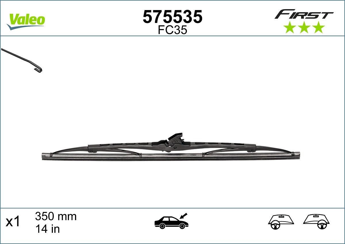 Fits VALEO 575535 FIRST STANDARD 350MM_VF35 X1  ⭐UK Stock⭐